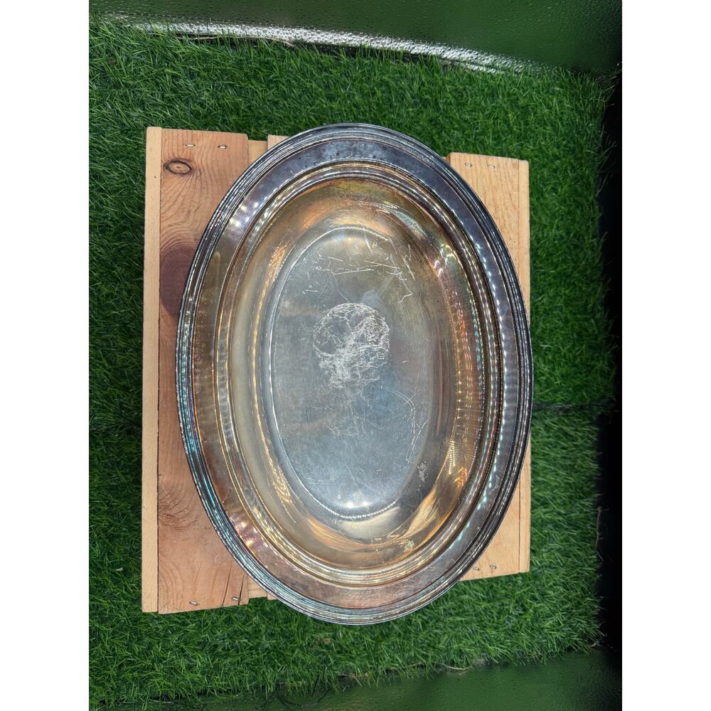 VTG Crescent Silverware Manufacturing Co. Silver-Plated Oval ServeDish